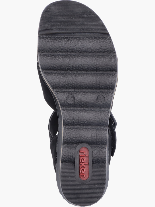 Rieker Damen Keilsandaletten Schwarz 143650 4