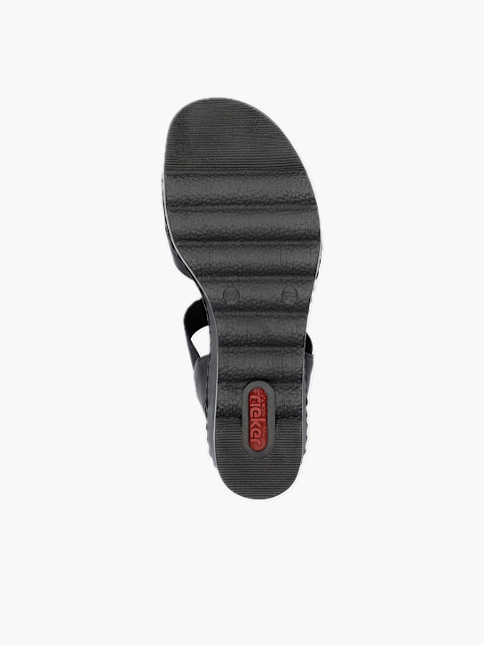 Rieker Damen Keilsandaletten Schwarz 131264 4