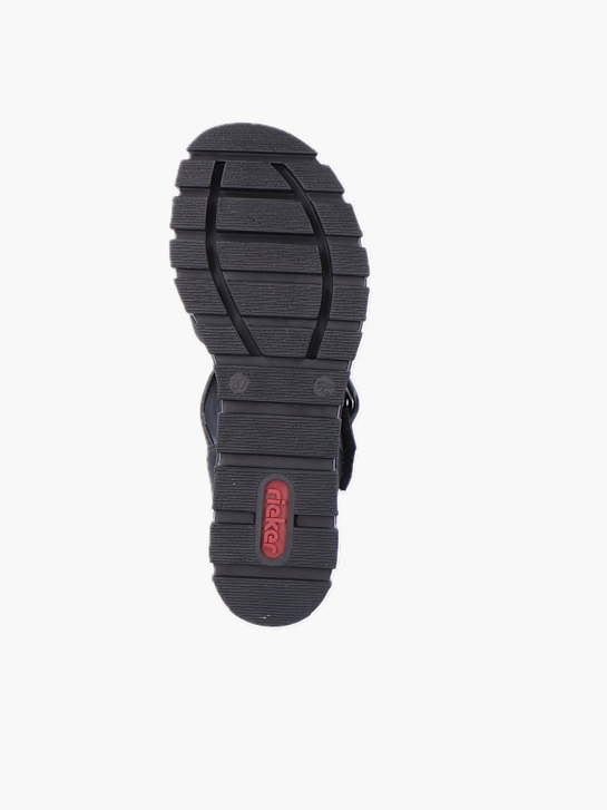 Rieker Damen Keilsandaletten Schwarz 137349 4