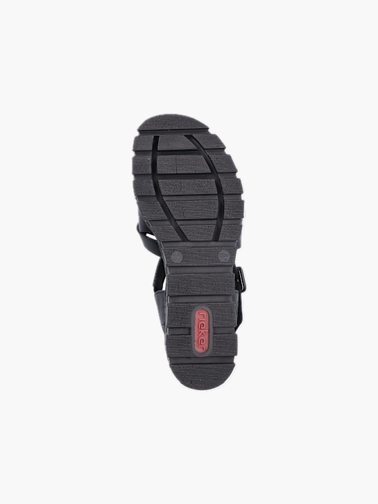 Rieker Damen Keilsandaletten Schwarz 137350 4