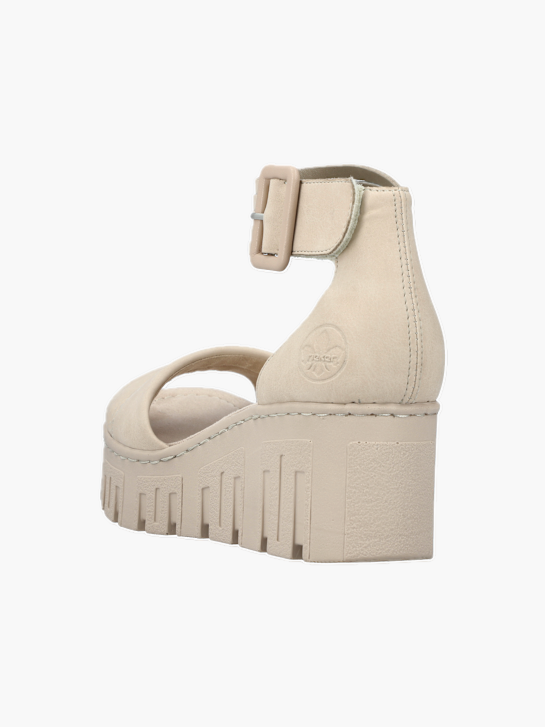 Rieker Damen Keilsandaletten Beige 137352 3