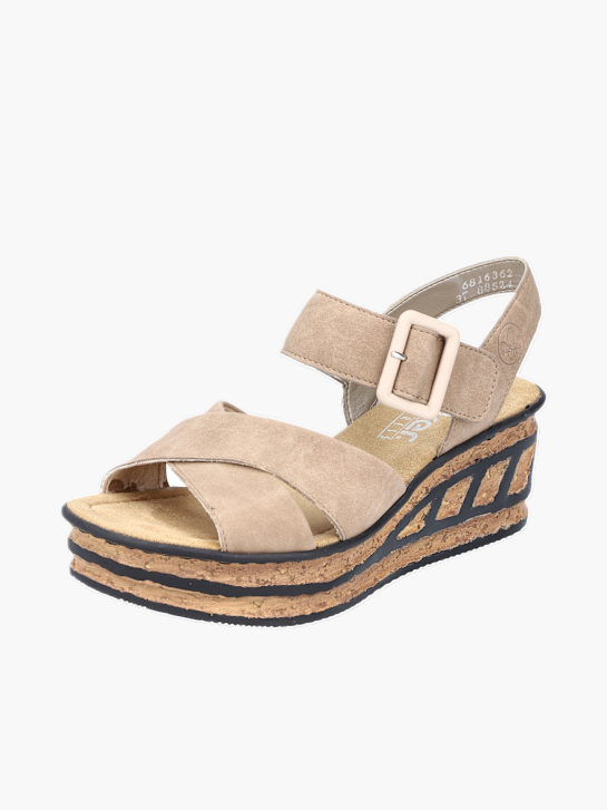 Rieker Damen Keilsandaletten Beige 137353 1