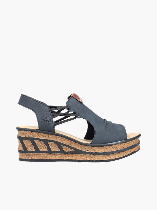 Rieker Damen Keilsandaletten Blau 137354 1