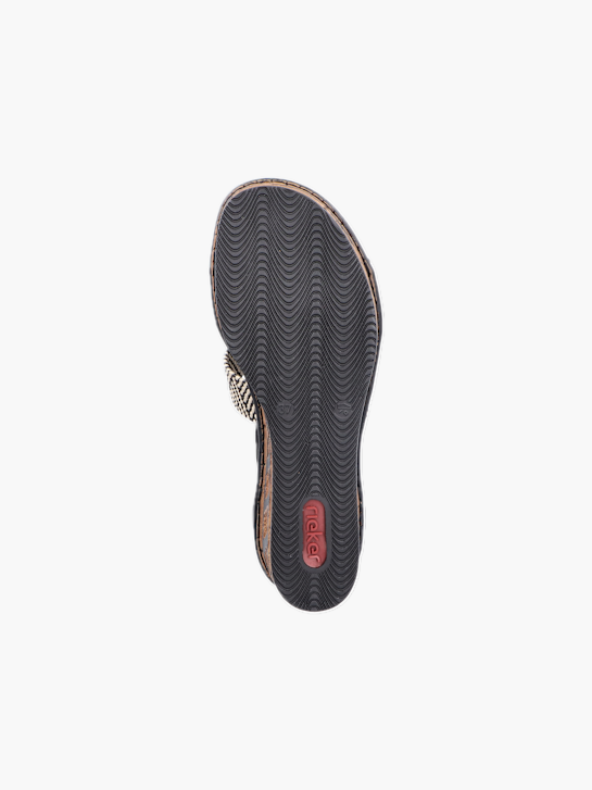 Rieker Damen Keilsandaletten Schwarz 137357 4
