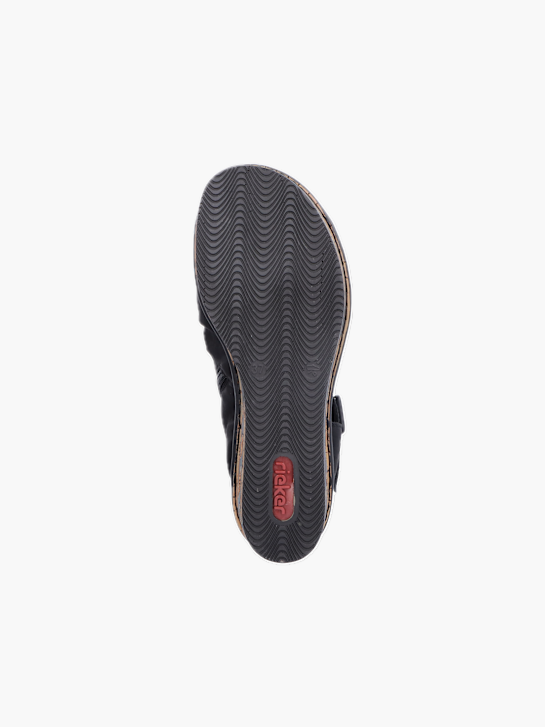 Rieker Damen Keilsandaletten Schwarz 131279 4
