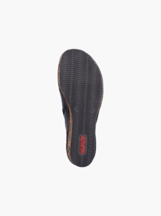 Rieker Damen Keilsandaletten Schwarz 137359 4