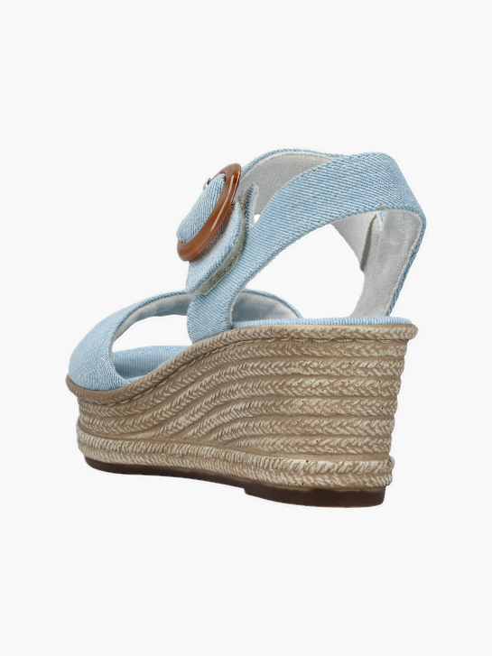 Rieker Damen Keilsandaletten Blau 137360 3