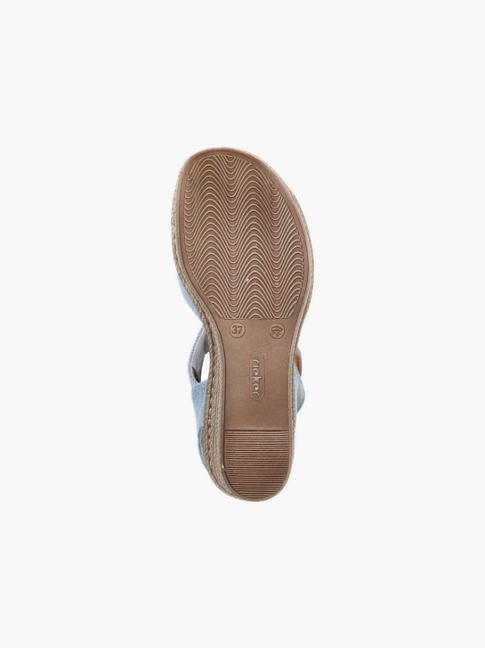 Rieker Damen Keilsandaletten Blau 137360 4