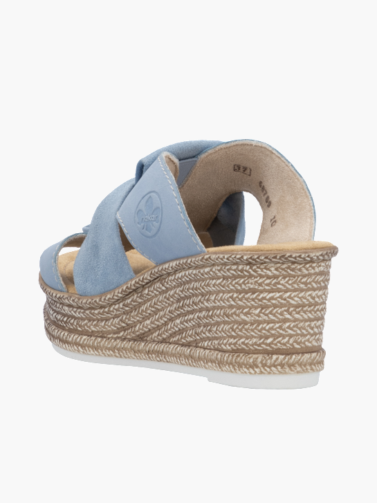 Rieker Damen Pantoletten Blau 137361 3