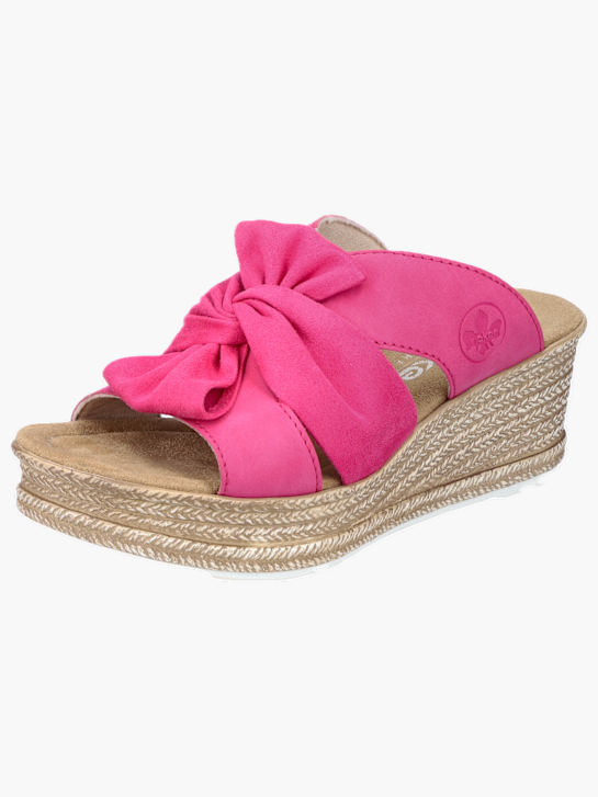 Rieker Damen Pantoletten Rosa 137362 2