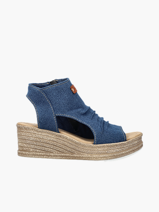 Rieker Damen Keilsandaletten Blau 137363 1