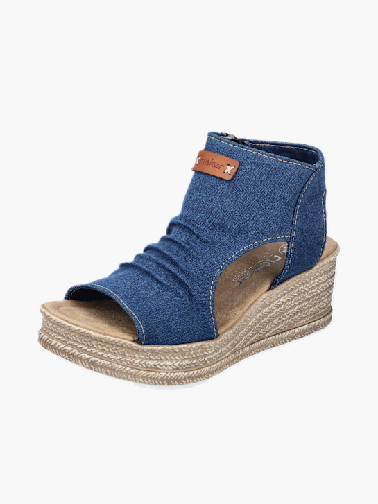 Rieker Damen Keilsandaletten Blau 137363 2