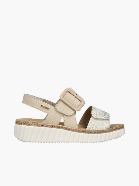 Rieker Damen Keilsandaletten Beige 137380 1