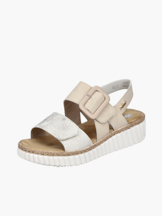Rieker Damen Keilsandaletten Beige 137380 2