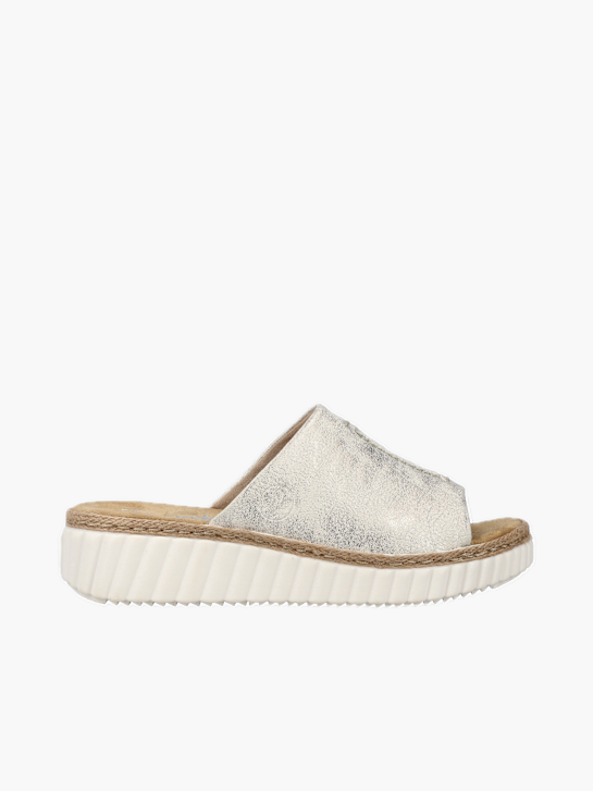 Rieker Damen Pantoletten Silber 137383 1