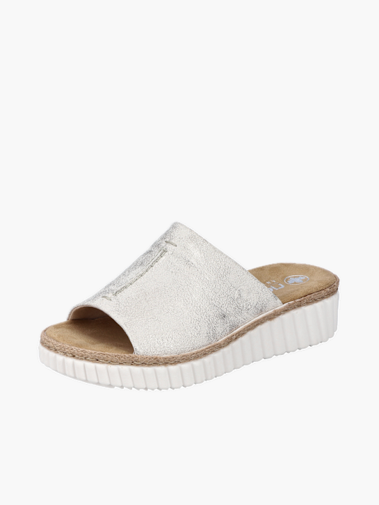 Rieker Damen Pantoletten Silber 137383 2
