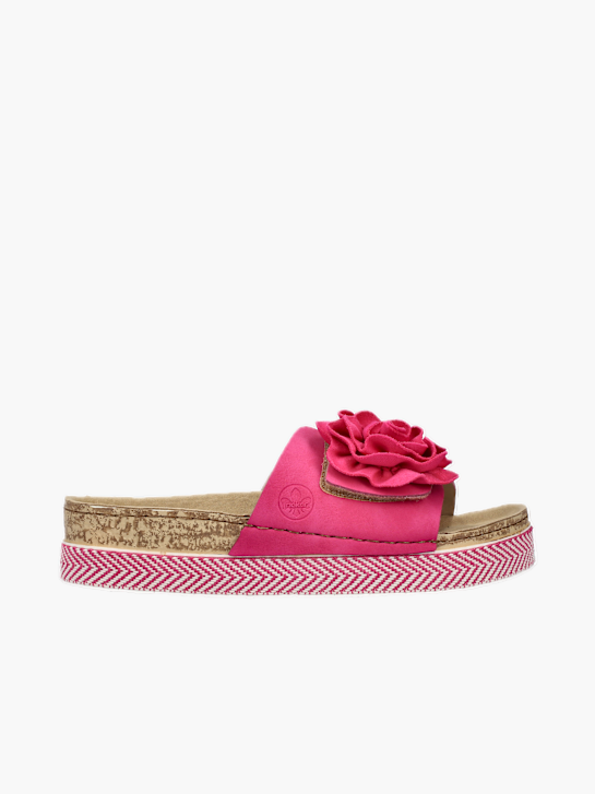 Rieker Damen Pantoletten Rosa 131308 1