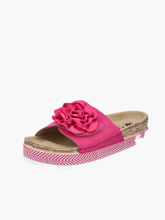 Rieker Damen Pantoletten Rosa 131308 2