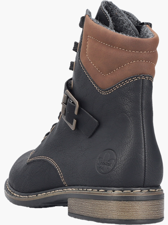 Rieker Damen Schnürstiefel Schwarz 143657 4