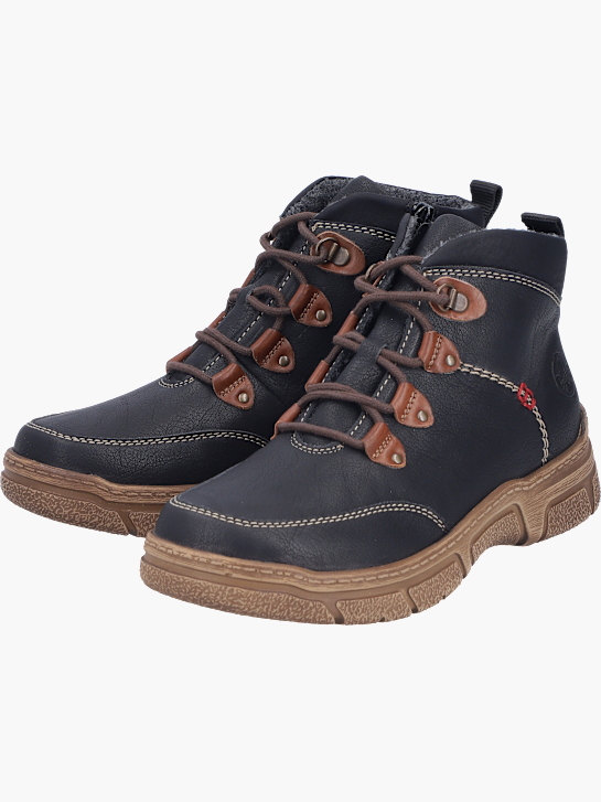 Rieker Damen Schnürstiefel Schwarz 143671 2