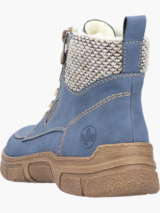Rieker Damen Schnürstiefel Blau 143673 4
