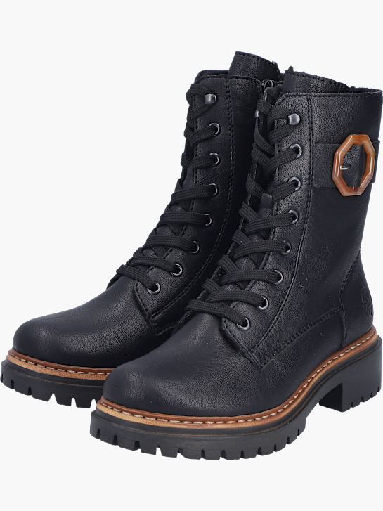 Rieker Damen Schnürstiefel Schwarz 143677 2