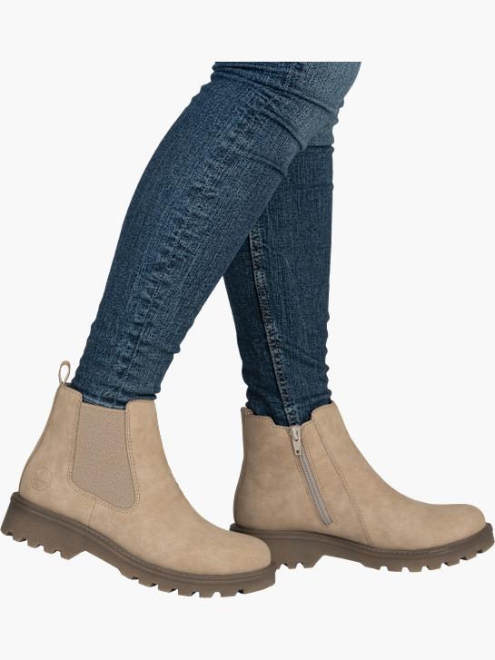 Rieker Damen Chelsea Boots Beige 143688 4