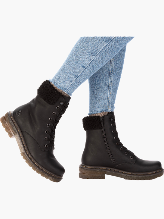 Rieker Damen Schnürstiefel Schwarz 143740 1