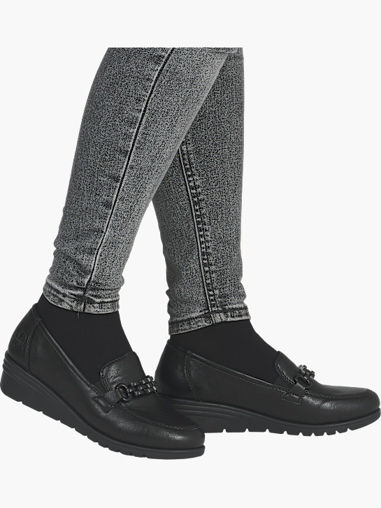 Rieker Damen Loafer Schwarz 141764 4