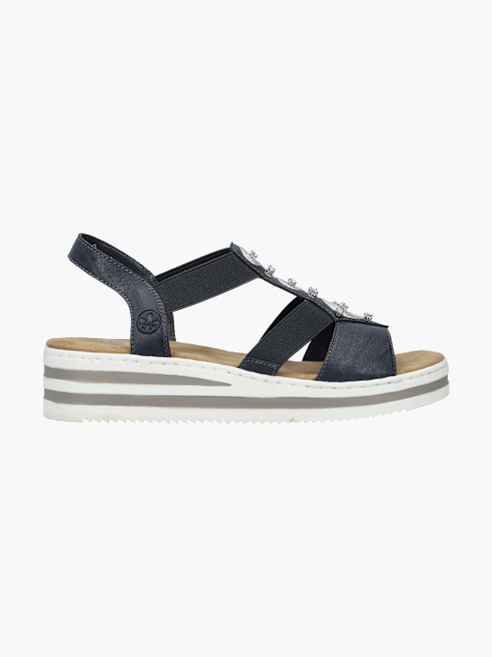 Rieker Damen Keilsandaletten Blau 136366 1
