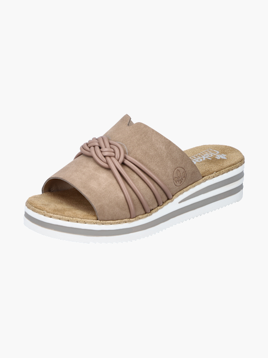 Rieker Damen Pantoletten Beige 136368 2