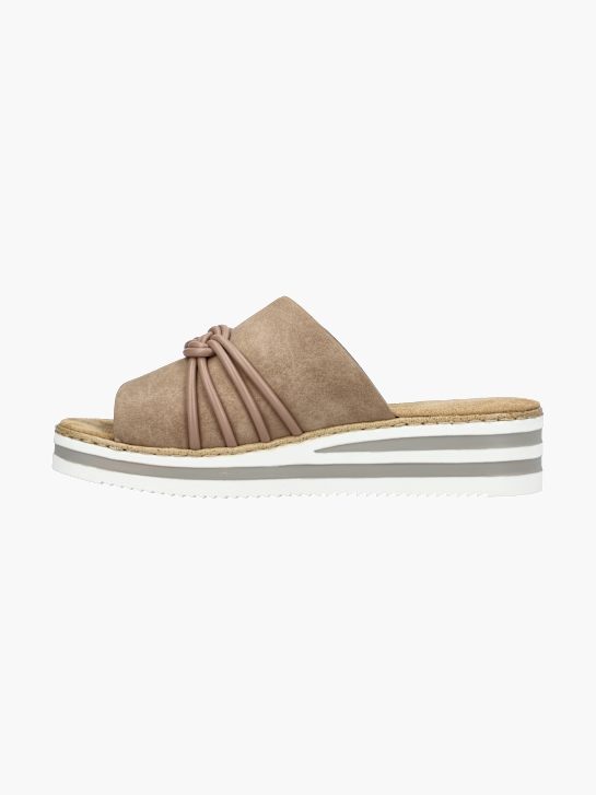 Rieker Damen Pantoletten Beige 136368 3