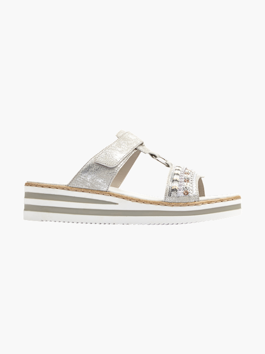 Rieker Damen Pantoletten Grau 136356 1