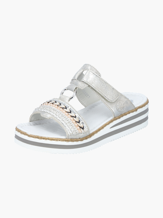 Rieker Damen Pantoletten Grau 136356 2