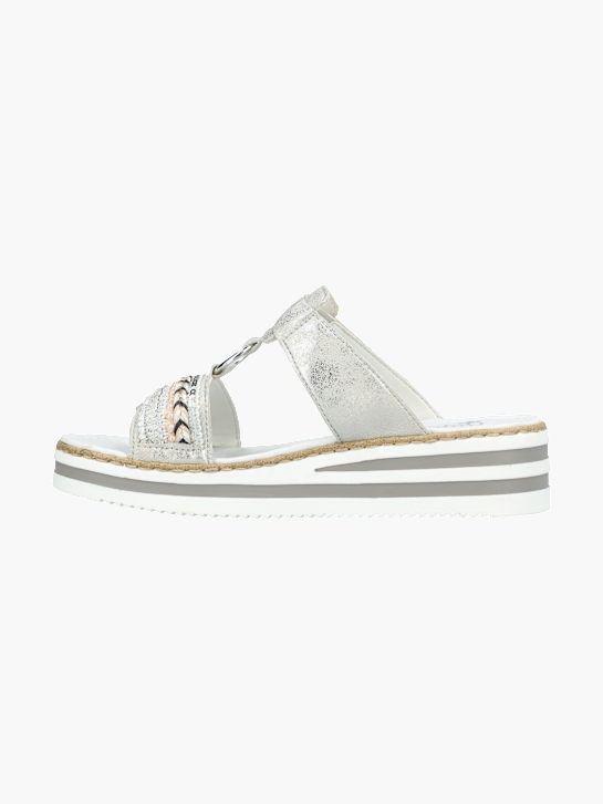 Rieker Damen Pantoletten Grau 136356 3