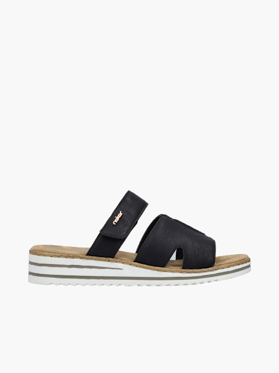 Rieker Damen Pantoletten Schwarz 136372 1