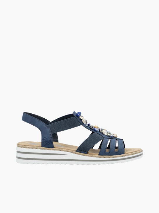 Rieker Damen Keilsandaletten Blau 136374 1
