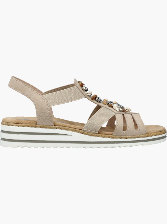 Rieker Damen Keilsandaletten Beige 141946 1