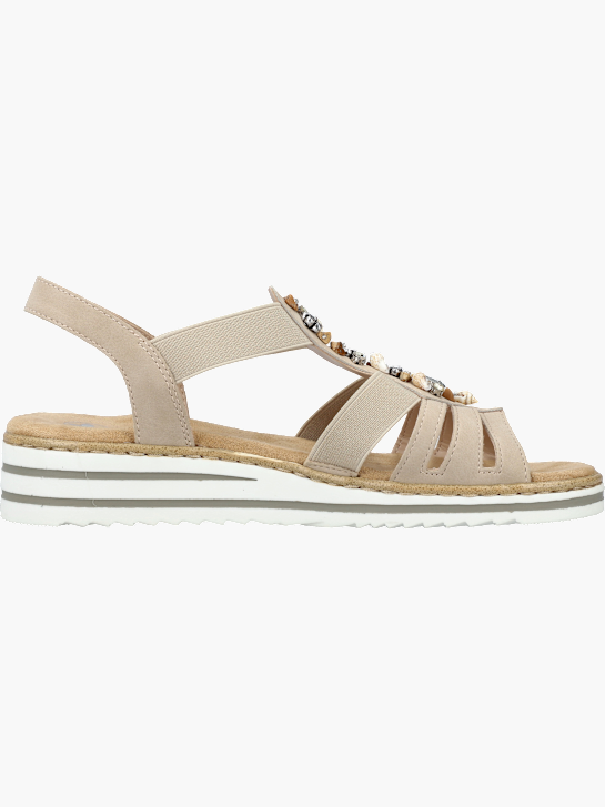 Rieker Damen Keilsandaletten Beige 141946 3