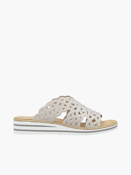 Rieker Damen Pantoletten Beige 136378 1