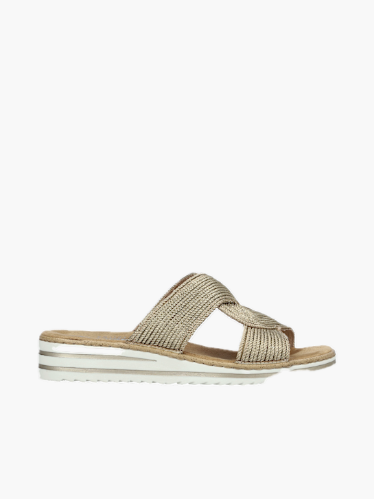 Rieker Damen Pantoletten Bronze 136369 1