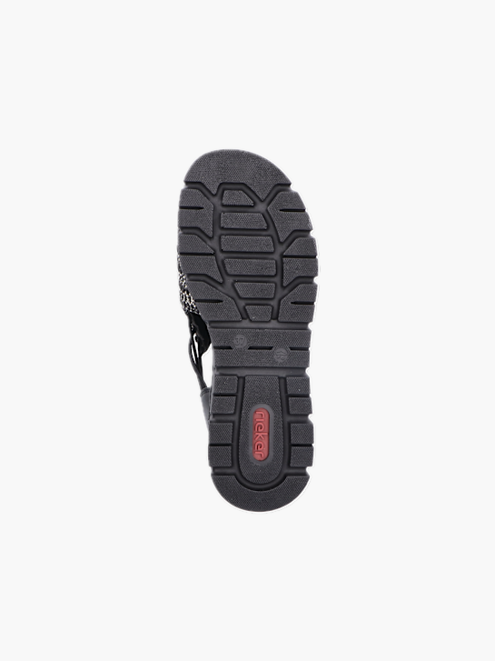 Rieker Damen Keilsandaletten Schwarz 136380 4