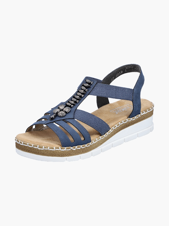 Rieker Damen Keilsandaletten Blau 141948 2