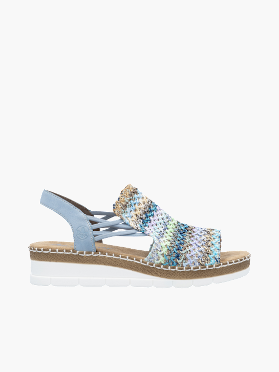 Rieker Damen Keilsandaletten Blau 136385 1