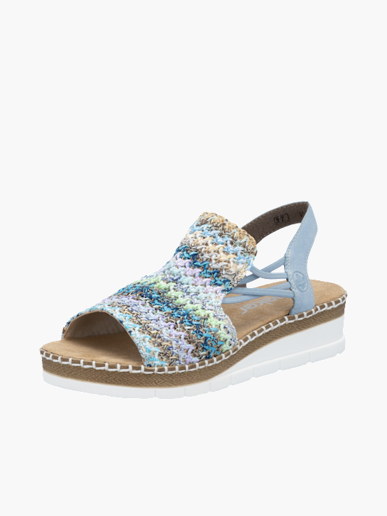 Rieker Damen Keilsandaletten Blau 136385 2