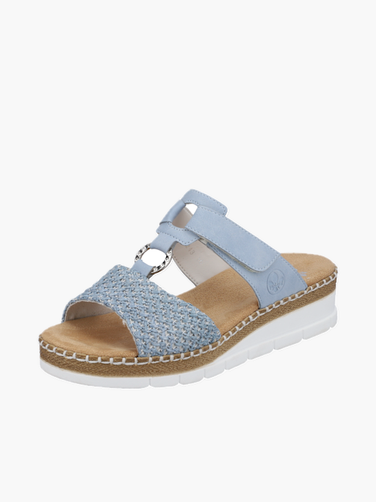 Rieker Damen Pantoletten Blau 136386 1
