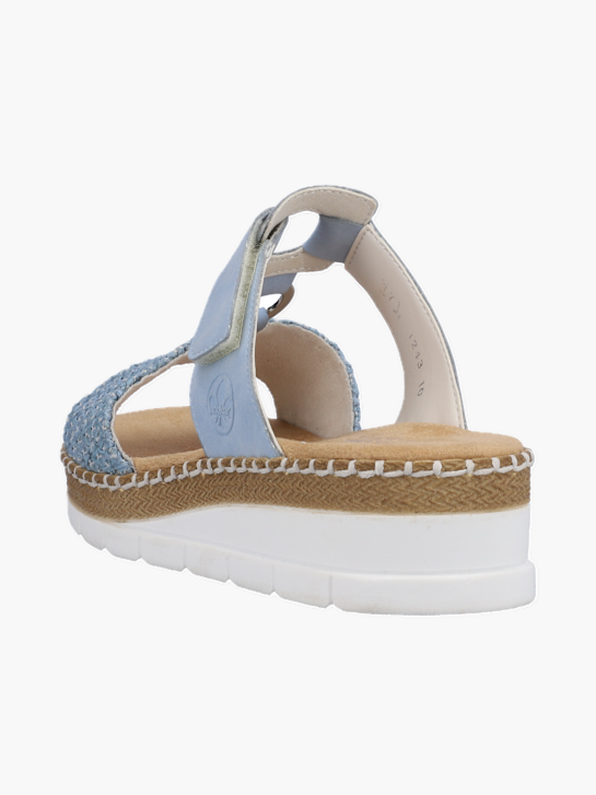Rieker Damen Pantoletten Blau 136386 2