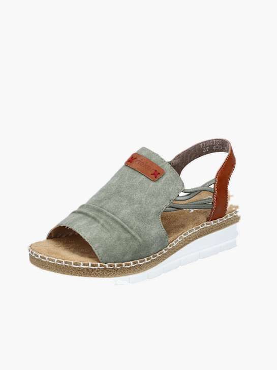 Rieker Damen Keilsandaletten Grün 136388 1