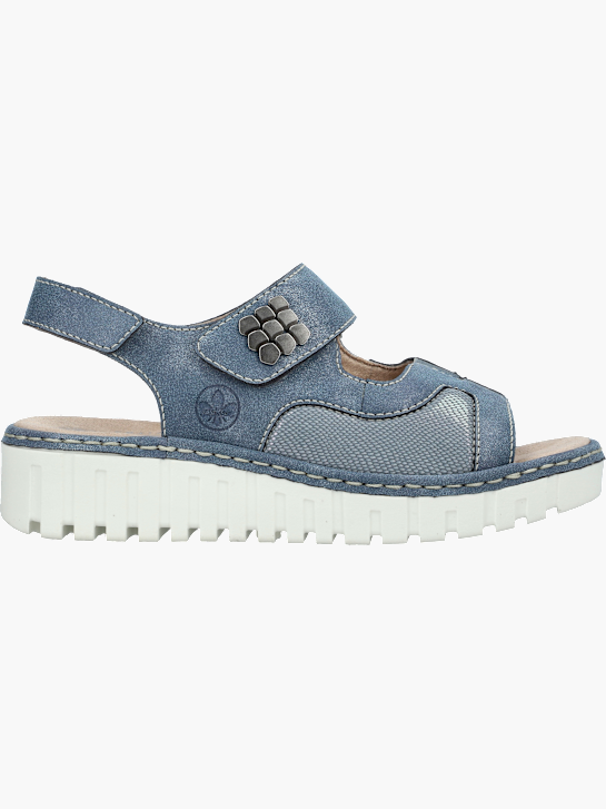 Rieker Damen Keilsandaletten Blau 141949 1