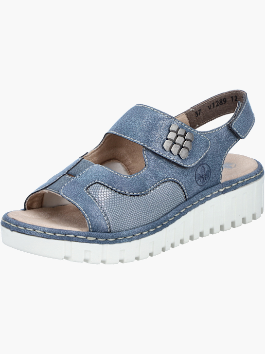 Rieker Damen Keilsandaletten Blau 141949 2